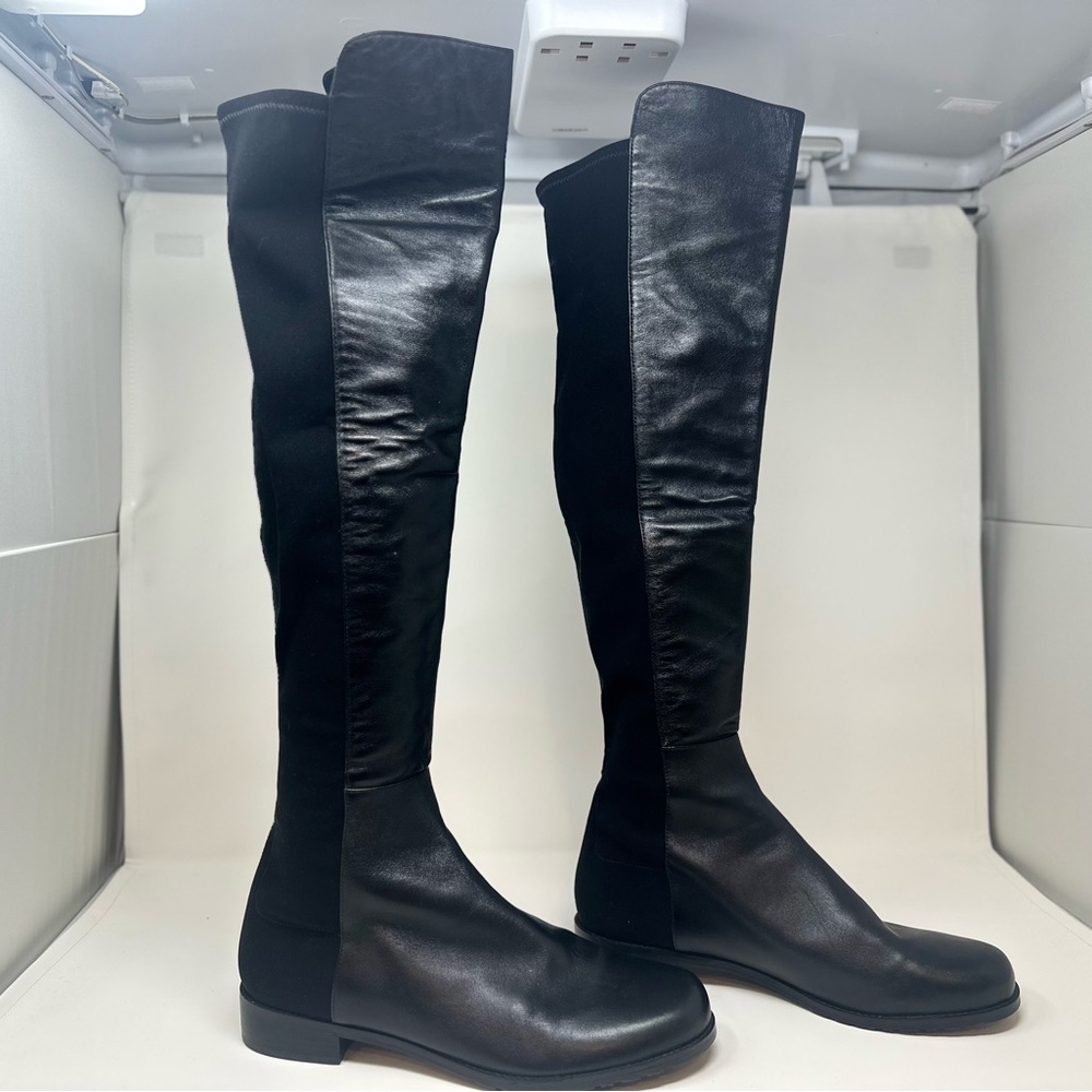 Stuart Weitzman Boots 5050 Black Leather (NEED GONE)